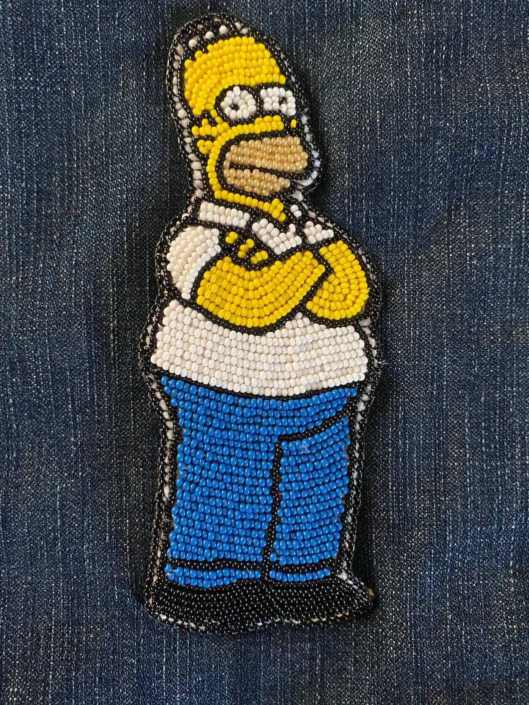 Homer Simpson  beaded patch