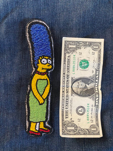 Marge Simpson beaded patch