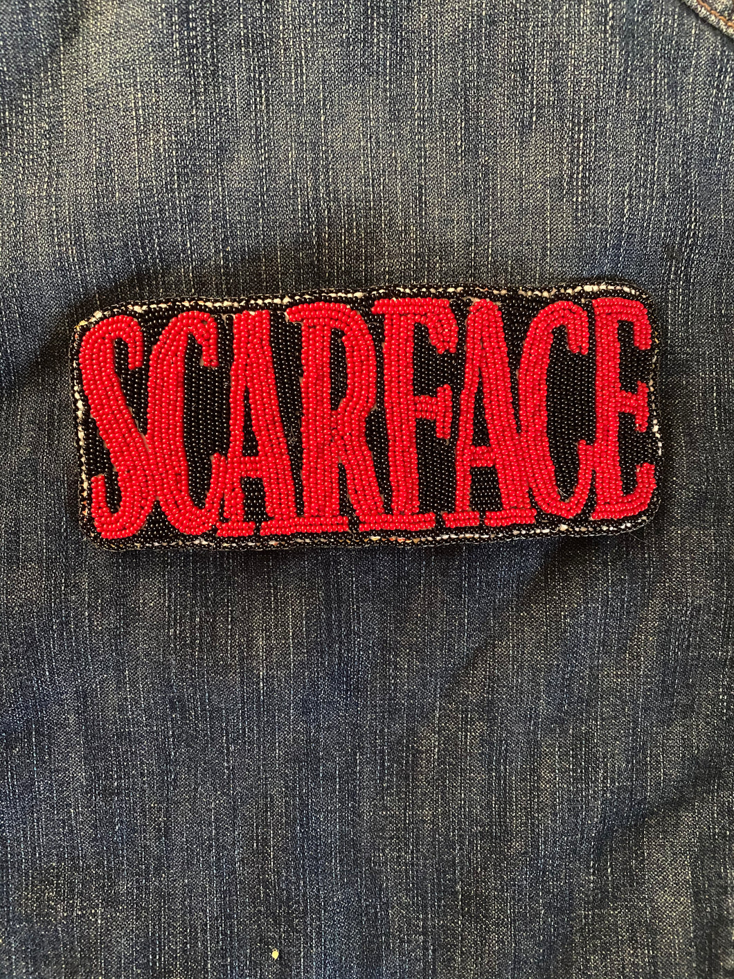 Scarface beaded patch