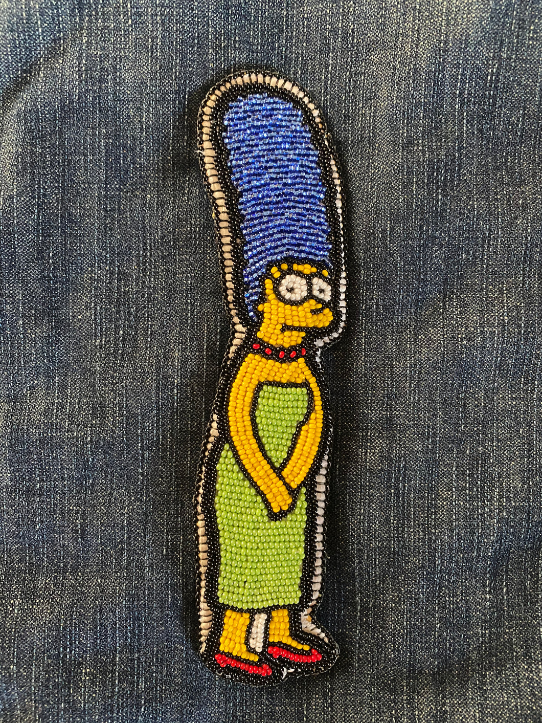 Marge Simpson beaded patch