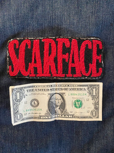 Scarface beaded patch